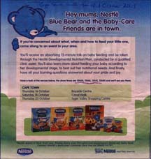 Nestle blue bear and baby care friends are in town