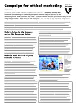 Campaign for Ethical Marketing action sheet